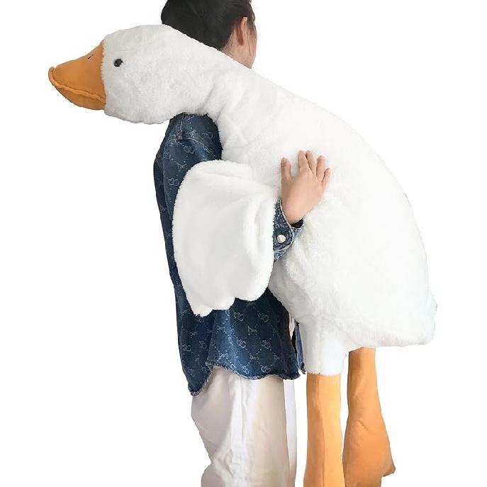 Haengbuk-Goose Stuffed Animal, 35.4in/90cm Giant Sleeping Hugging Pillow, Soft White Swan Plush Toy, Gift for Kids, Friends or Family 35.4in/90cm