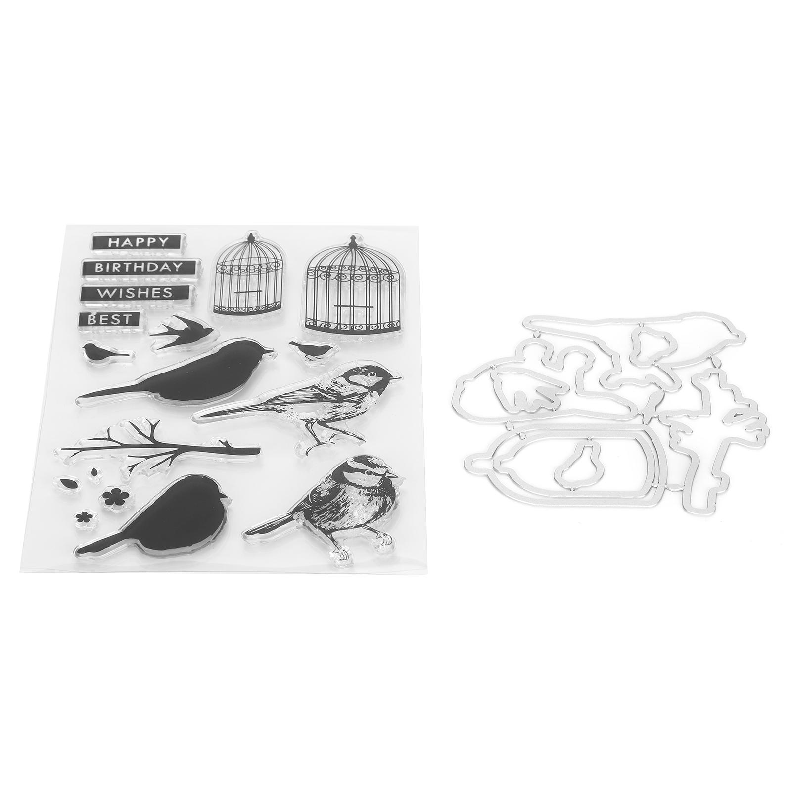 

Прозрачная печать TPR DIY Изготовление открыток для скрапбукинга Фотоальбом Украшения Птица и клетка для птиц