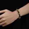 Unisex Retro Chinesisches Hip-Hop Armband aus Stein & Titanstahl - Nicht verblassend, Trendy, Vielseitiges Accessoire