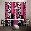 2PCS- Pink zebra and leopard print curtains, bedroom and living room, home decoration, room decoration