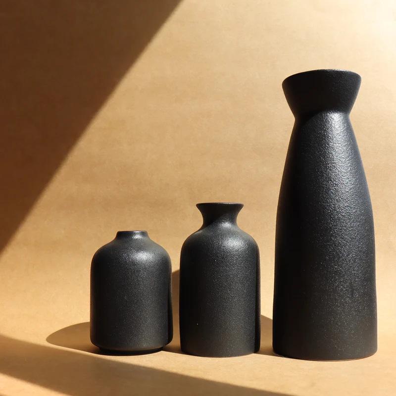 Set di Vasi Bianchi in Ceramica Moderni – Espositore Decorativo per Fiori in Tre Pezzi per Casa e Soggiorno.
