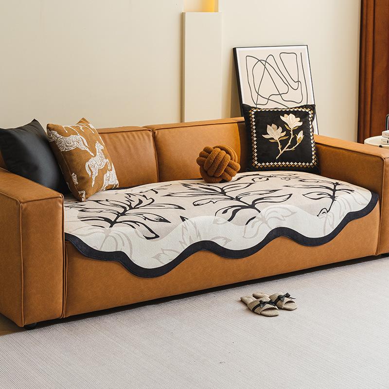 Pernă de canapea franțuzească cu formă specială Lux ușor De înaltă calitate Universală pentru patru sezoane Husă prosop pentru canapea dreaptă neregulată