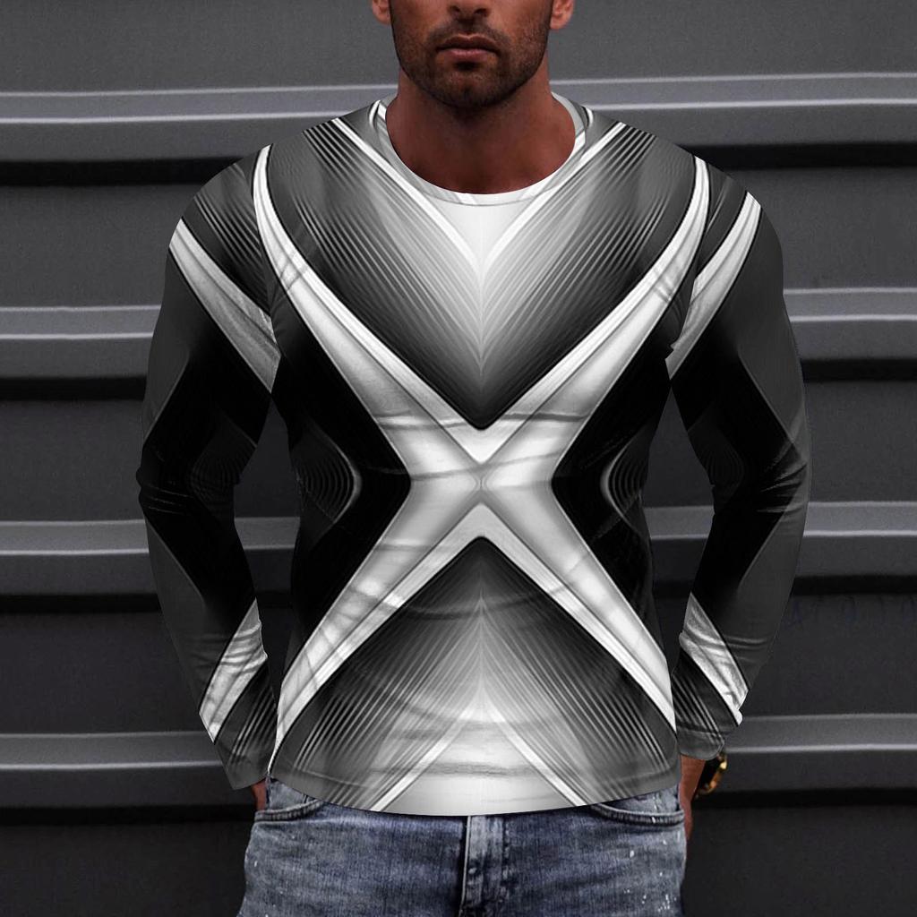 Tricou Bărbați O-Gât Îmbrăcăminte Îmbrăcăminte în aer liber mânecă lungă Imprimare Designer de modă Vintage