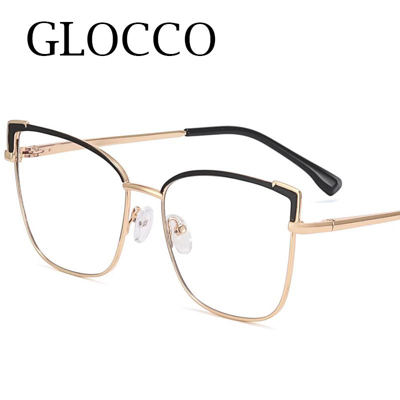 Stylish Cat-Eye Shaped Anti Blue Light Presbyopia Eyeglasses Metal Eyeglasses Women Trend PC Screen Goggles Radiation Protection Eyeglasses