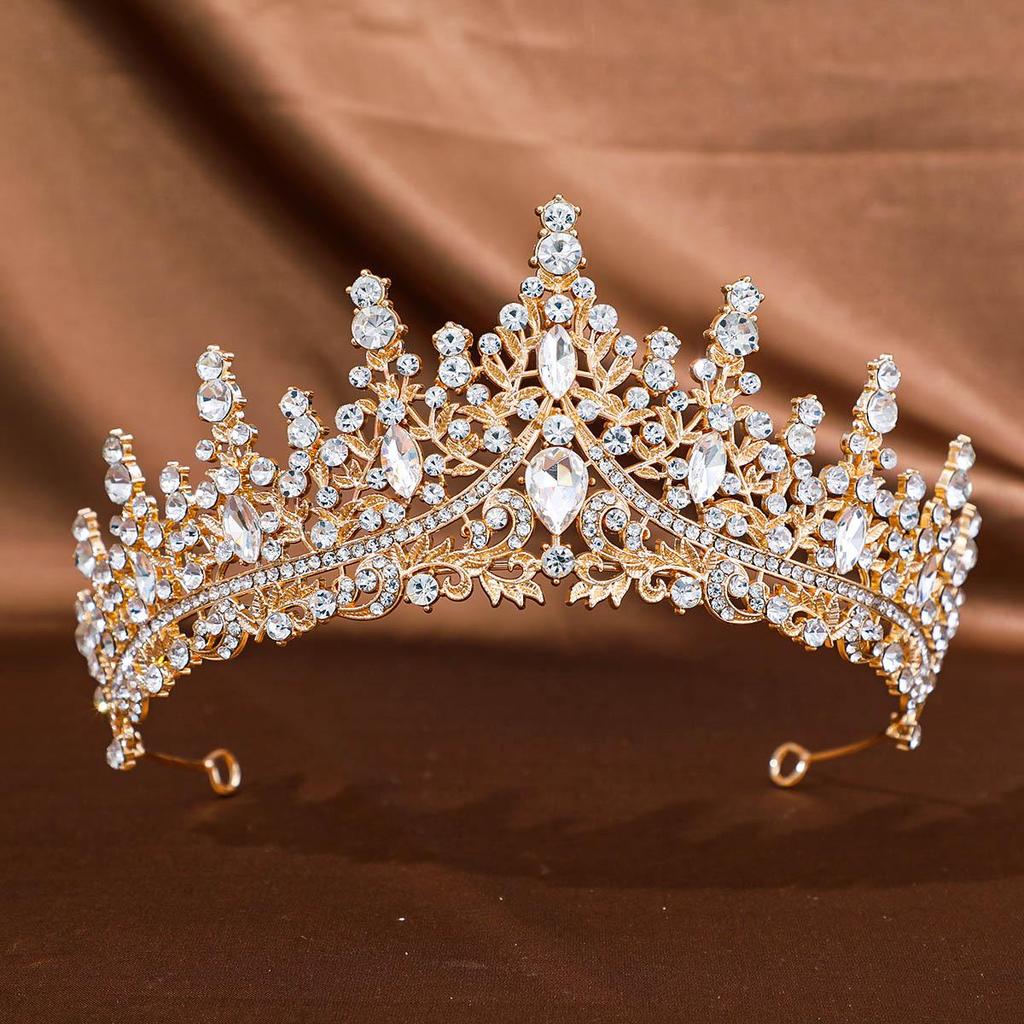 Diadema Corona Nuziale con Strass per Abito da Sera e Servizi Fotografici