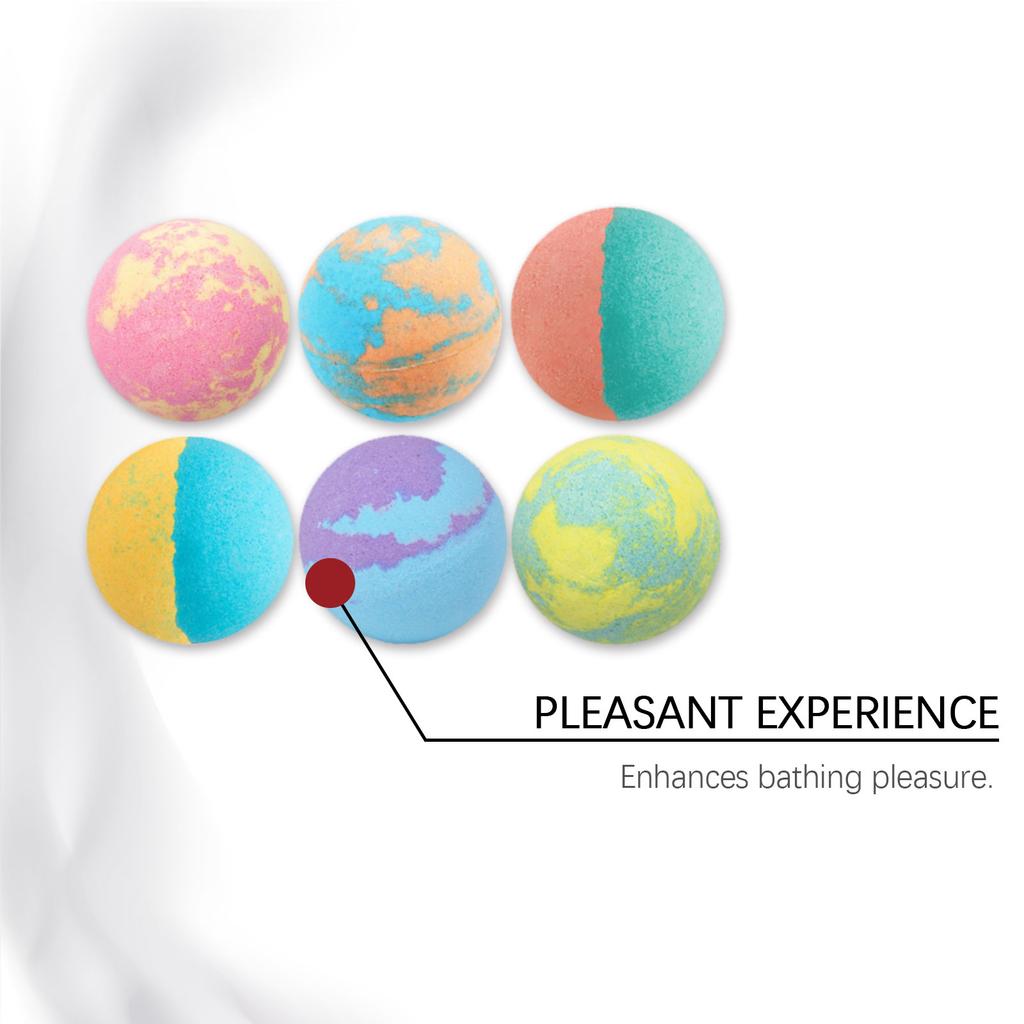 Christmas Bath Bomb, 6 Packs Of Organic Bath Bomb Gift Set, Adding Fun To Bathing For Delicate Skin