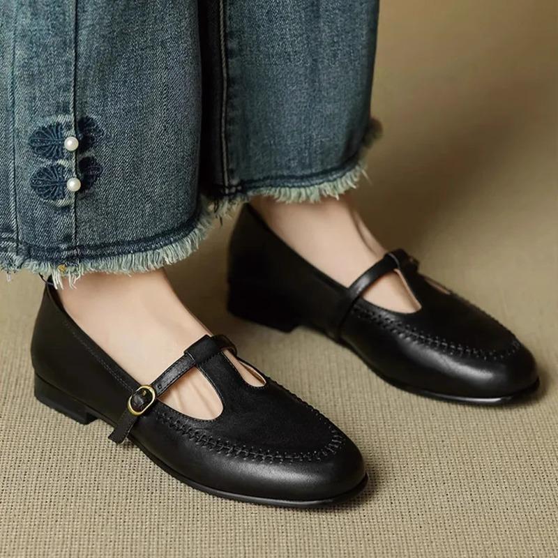 New Single-shoe Women's Flat Versatile and Retro Shoes