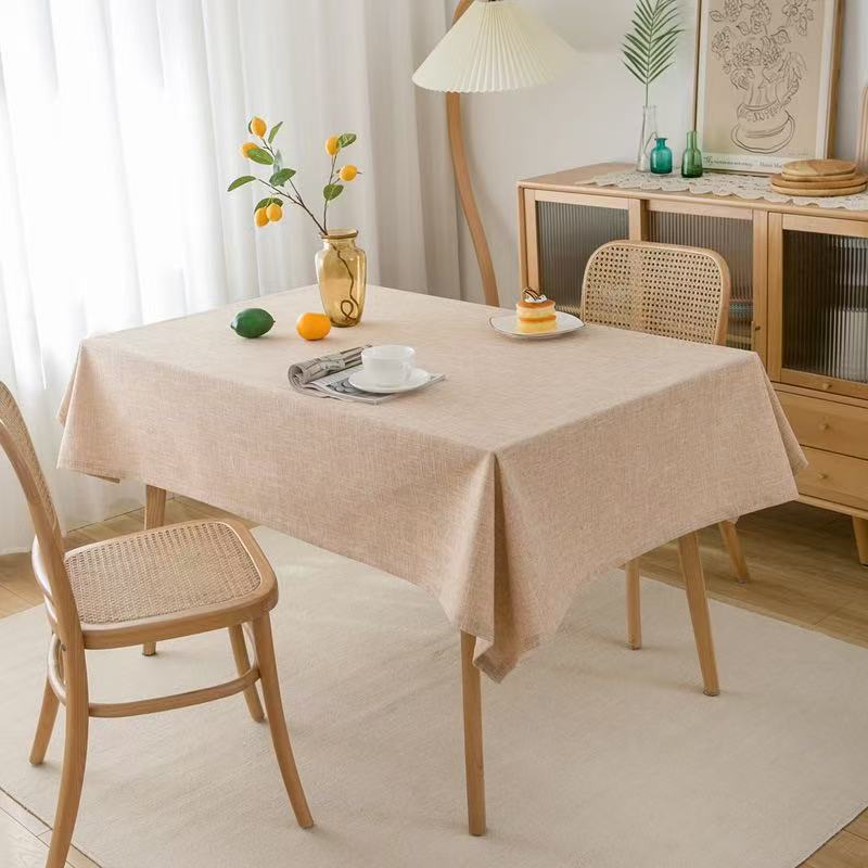 Rectangle Tablecloth Linen Textured Waterproof & Stain Resistant Table Cloth Wrinkle Free Decorative Fabric Farmhouse Table Cover