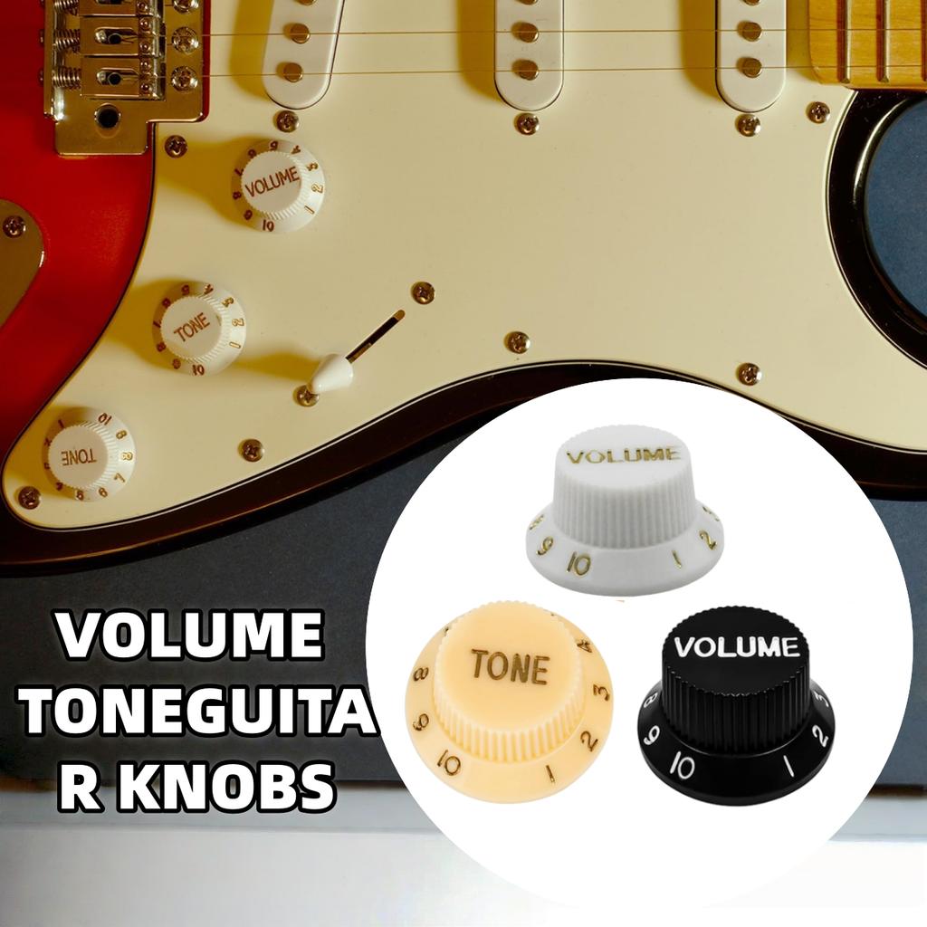 Miwayer 3Pcs/set Plastic Guitar Knobs /2T1V Volume Tone Control Knobs Top Hat Caps/for ST SQ Electric Guitar Parts