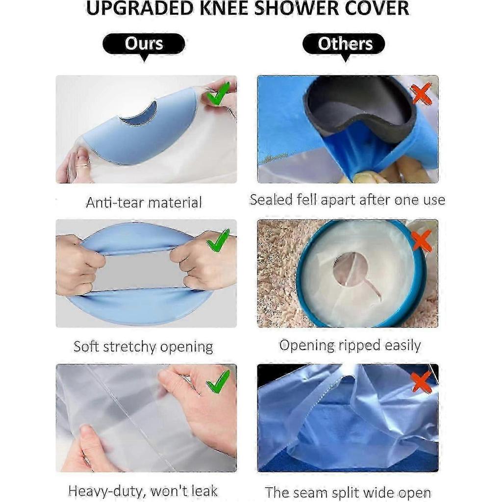 2026 Hot!! Waterproof Knee Cover for Shower Adult After Surgery, Upgraded Knee Surgery