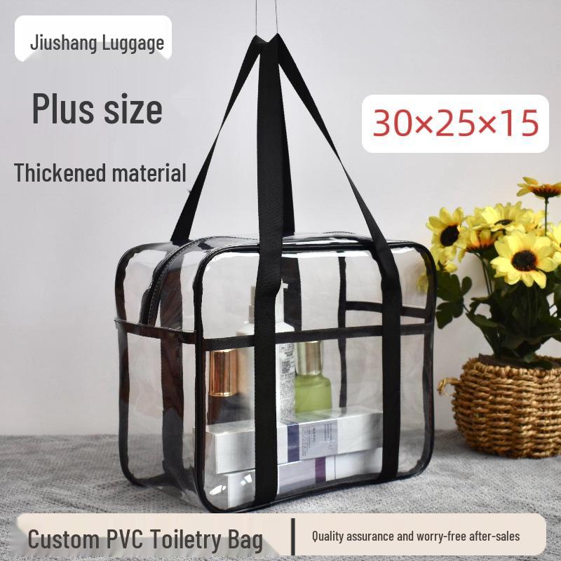 Průhledná vodotěsná PVC kosmetická taštička na zip - Cestovní úložný prostor na toaletní potřeby