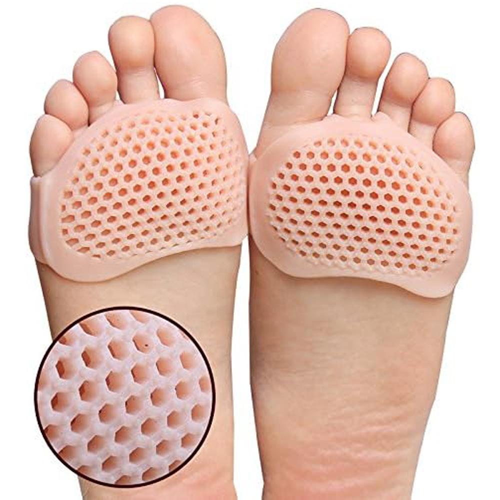 6 Pairs Silicone Forefoot Pads Gel Metatarsal Cushioning for High Heels Pain Relief for Morton’s Neuroma and Blisters Unisex Breathable Foot Care Kit