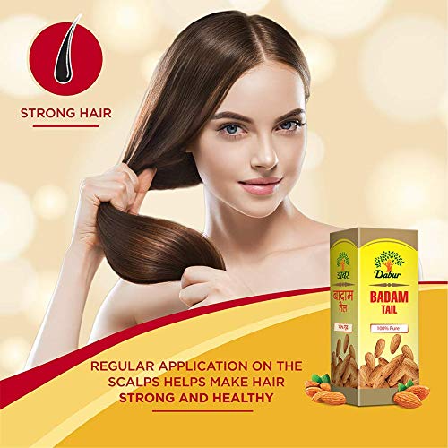 Dabur Sweet Almond Oil 50ml | 100% Pure Cold Pressed Oil for Skin, Hair & Body Care | Natural Moisturizer & Nourishment