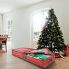 Christmas wrapping paper storage box gift packaging organizer under bed storage bag with elastic partition and pocket durable fabric material gift
