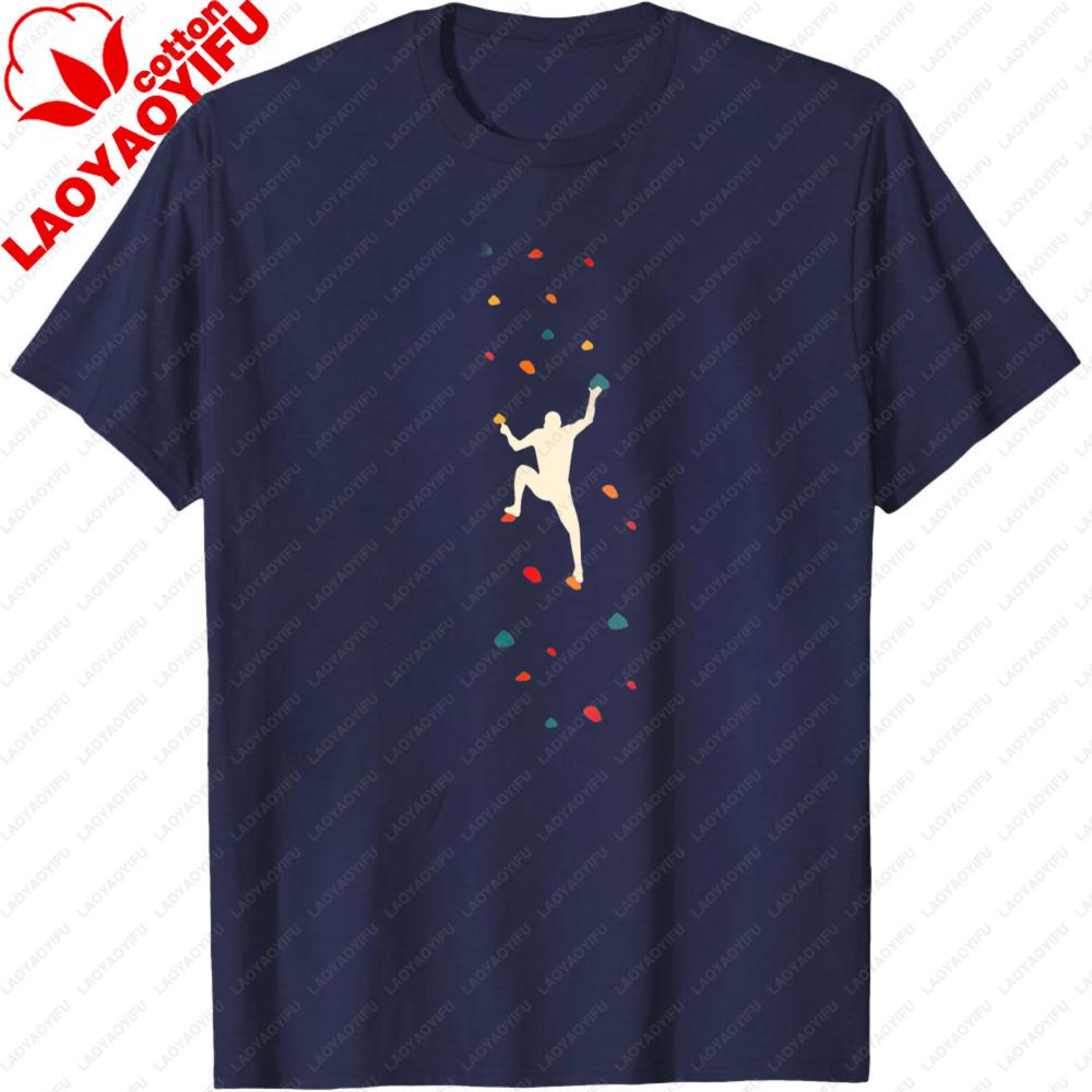 Climbing Lover T Shirt Men TShirt Summer Casual Fashion Cotton Short Sleeve Juggling Silhouette Design Fun Streetwear Gift Top