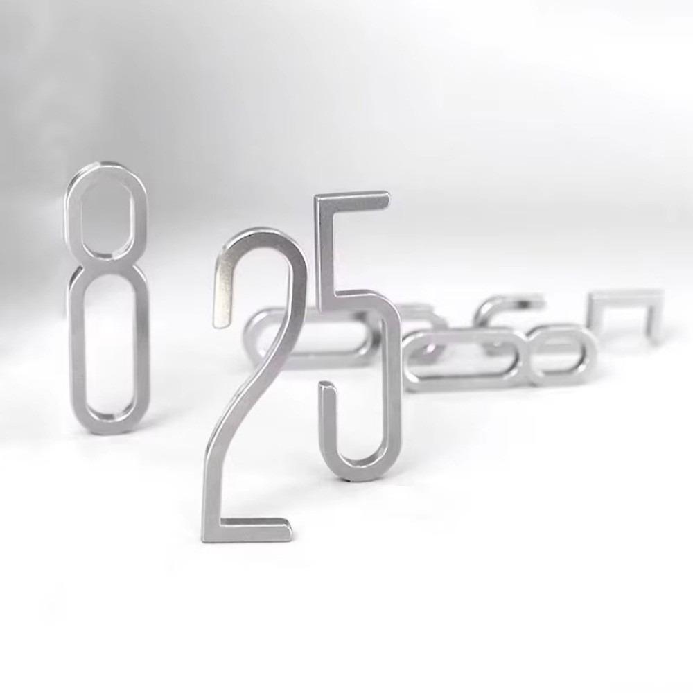 Silberne Hausnummern Edelstahl Nummernschilder DIY Türnummernschilder Heimkunst Dekoration