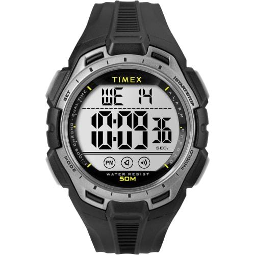 

Timex UniDigital 43mm Watch, Black/Black/Digital/Silver Top Ring, Modern Design