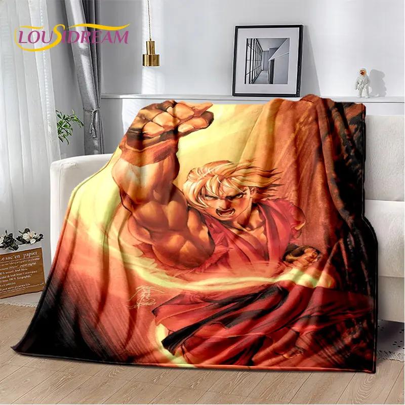 Retro Game Street Fighter Gamer Soft Plush Blanket,Flannel Blanket Throw Blanket for Living Room Bedroom Bed Sofa Picnic Cover
