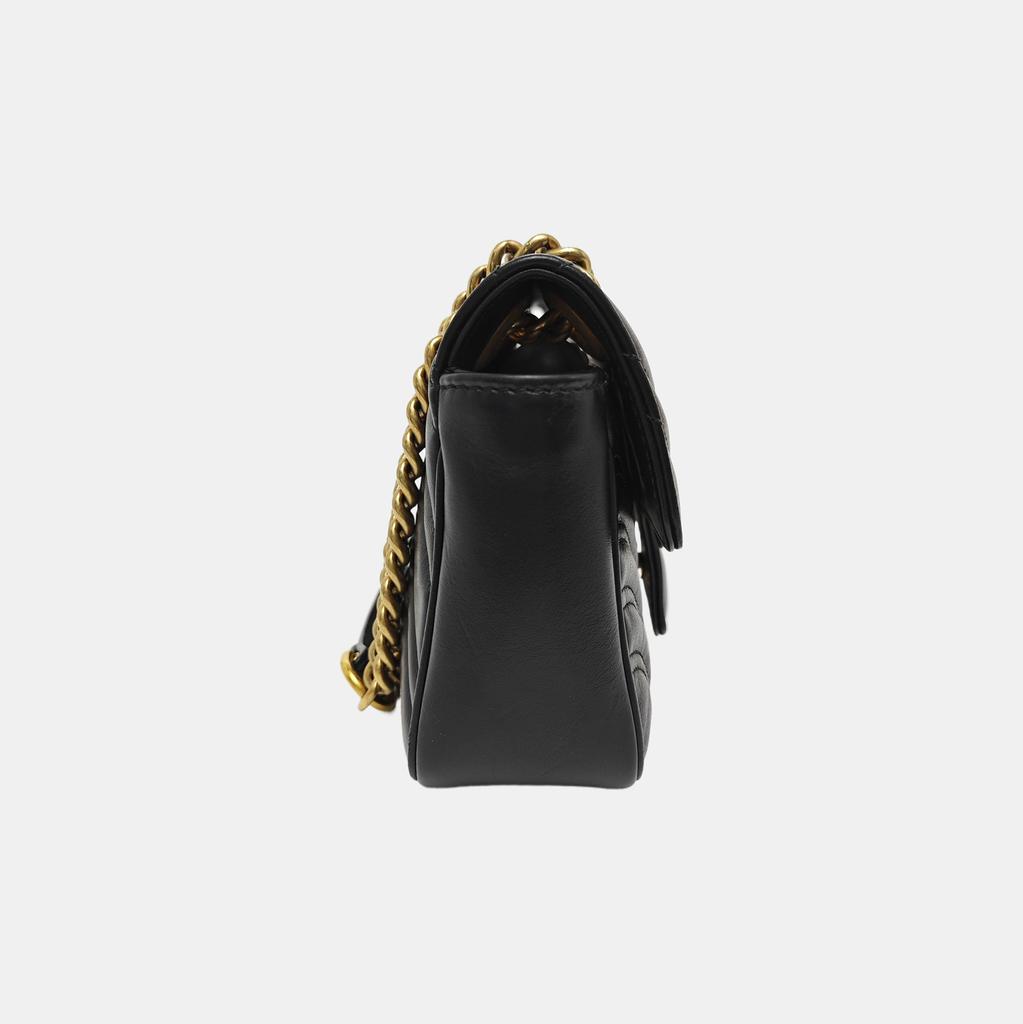 [Pre-Owned] Gucci GG Marmont Matelassé Mini Bag 'Black' - Very Good #1L5KGXE