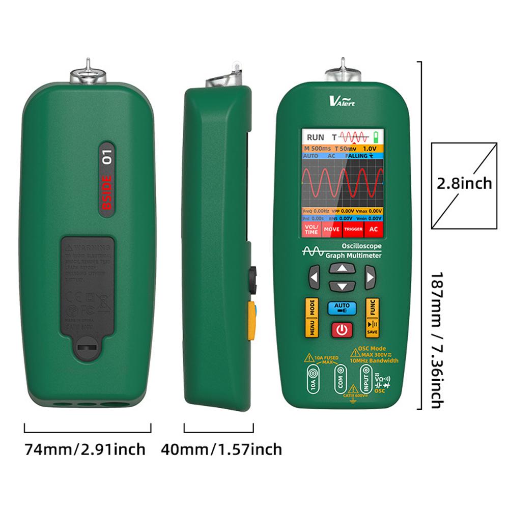 BSIDE 3in1 Oscilloscope Multimeter Electrical Test Pen 2.8inch TFT Display Handheld Oscope Meter