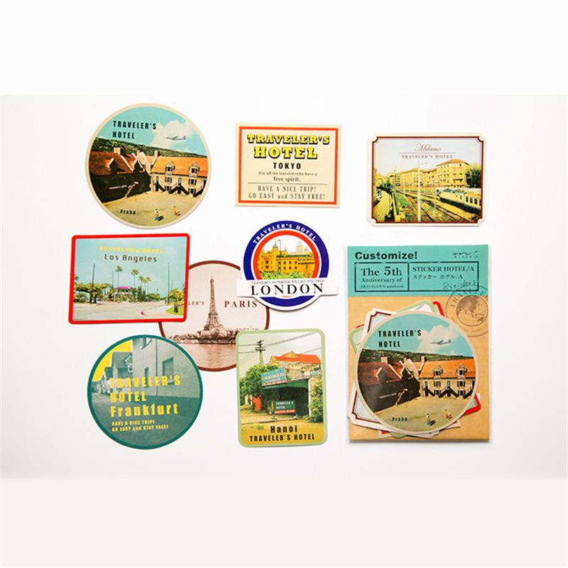 Vintage Travel Stamps Stationery Sealing Label Stickers Scrapbooking DIY Diary Decoration Albums TRAVELER'S Notebook