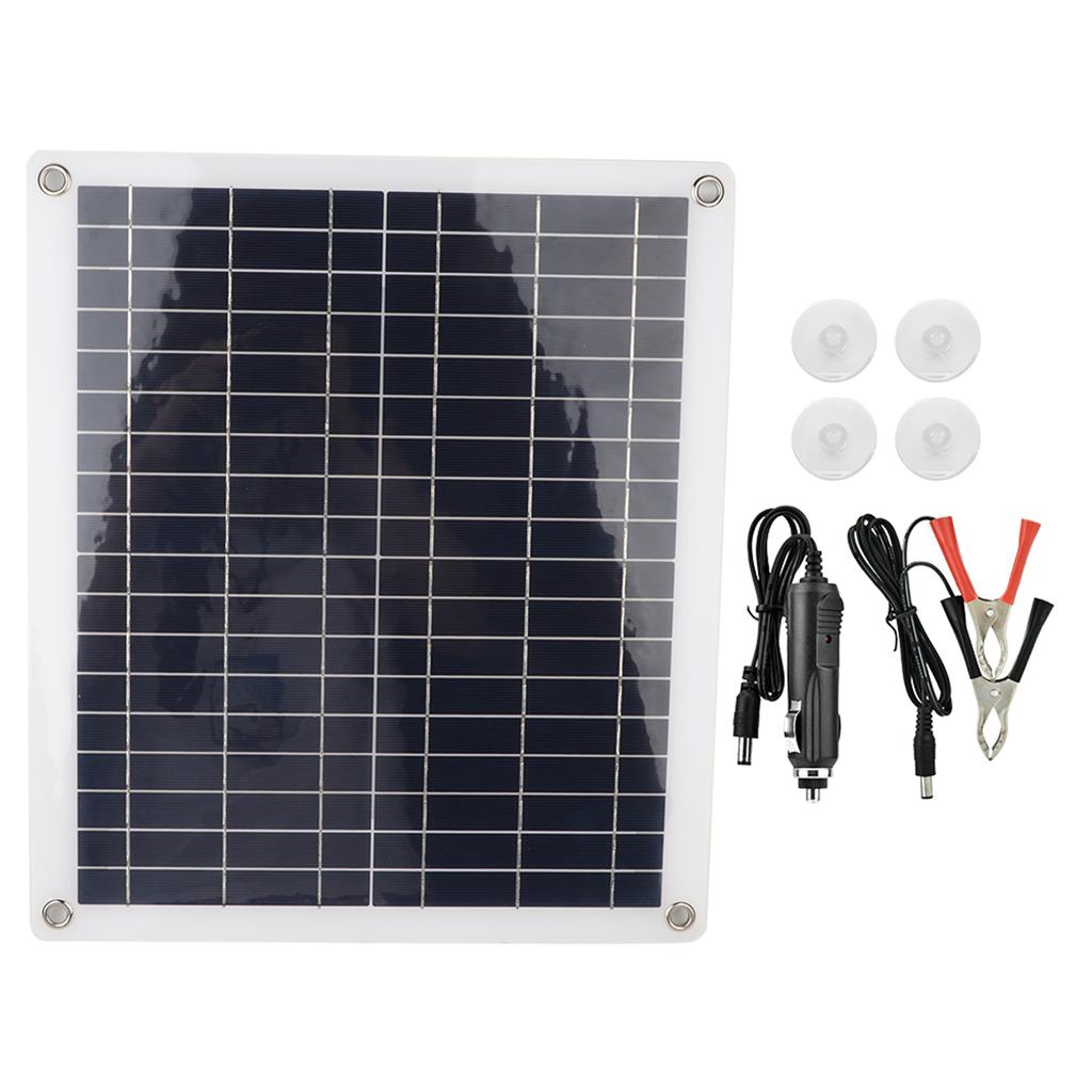 20W Novo Carregador de Painel Solar Policristalino Flexível Impermeável para Exterior