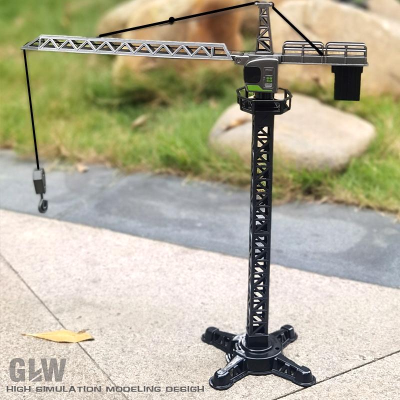 Classic Alloy Engineering Diecast Tower Crane Construction Model Vehicle Loader Tractor Excavator Toys For Children Boys Gift