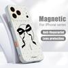 Colorful Bowknots Pattern Case For iPhone 17 Pro Max iPhone 16 15 14 13 Pro Max Magnetic For Magsafe Hybrid TPU+PC Matte Cover