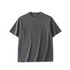 Comfortable Casual Simple Round Neck Pullover Short Sleeve Knit Top Unisex Tops Dark-Soy-Gray 172428112-2