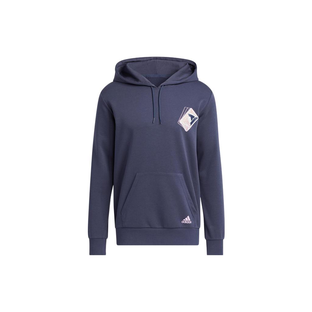Adidas Sweatshirts Men's Blue Hooded Moderate Regular HG4437
