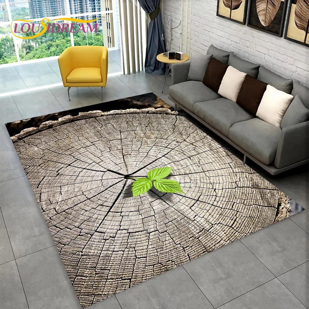 3D HD Wood Grain Retro Area Rug Large,Carpet Rug for Home Living Room Kids Bedroom Sofa Doormat Decor,Kitchen Non-slip Floor Mat