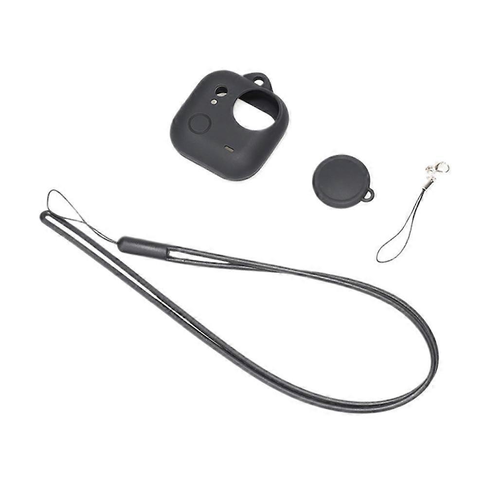 For Insta360Go 3S Silicone Case Thumb Camera Lens Cover Protective Lanyard Case
