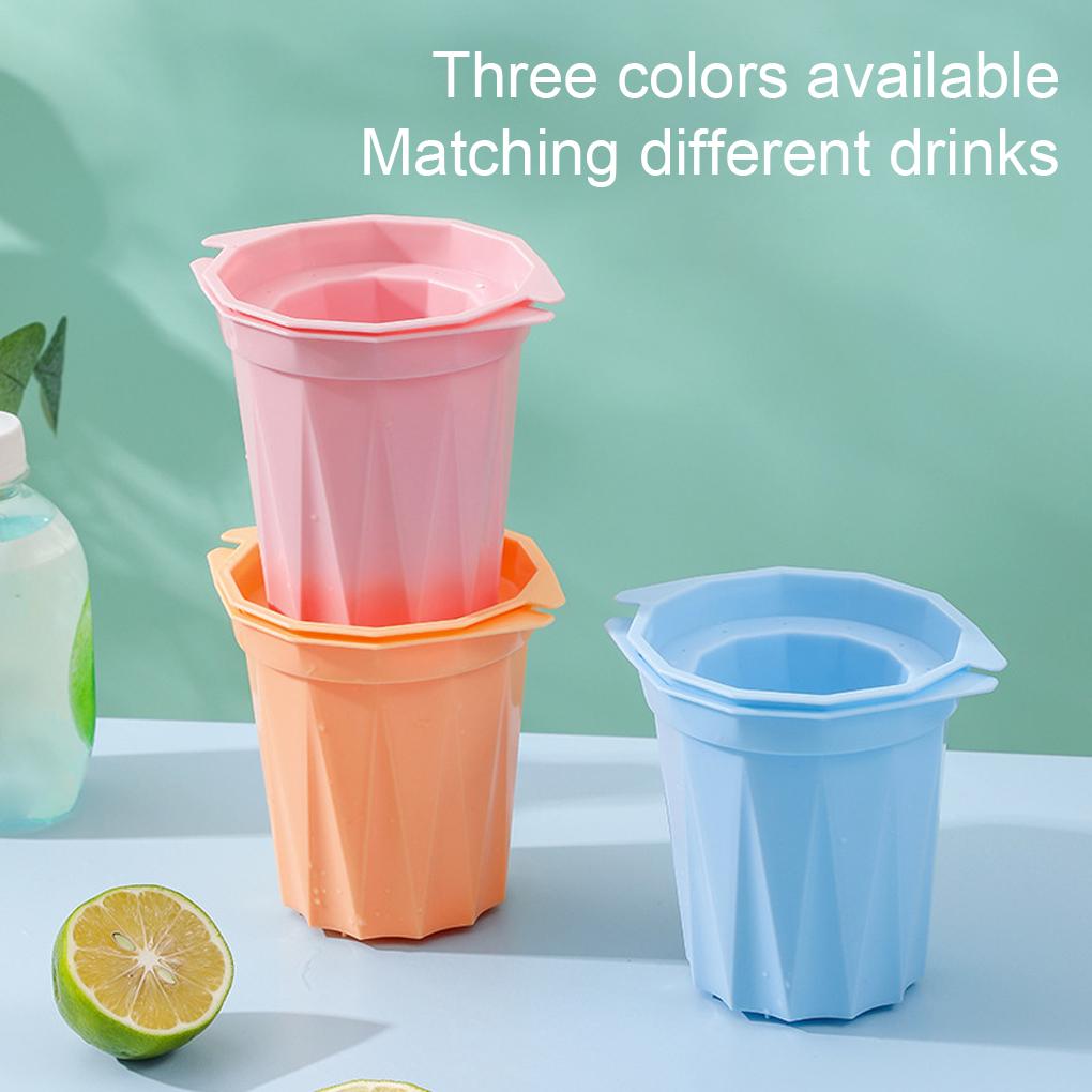 Ice Cup Glass Molds Juice Drinking Tool Maker Mould Large Size Tray Reusable for Household Kitchen Refrigerator Water