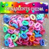 100Pcs Children Hair Rope Children Girls Scrunchie Ponytail Holder Band Multicolor Hair Tie Elastic