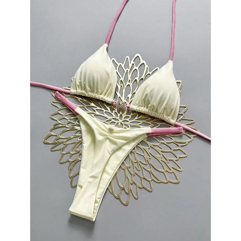 Micro Bikinis 2026 Push Up Women Swimsuits Sexy Swimwear Brazilian Bikini Set Thong Biquini Solid Swimsuit Summer Beachwear