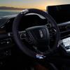 Car Steering Wheel Cover D-Shaped Handlebar Cover Summer Breathable Non-Slip Sweat-Absorbent Linen All-Season Universal Cartoon Cute for Women