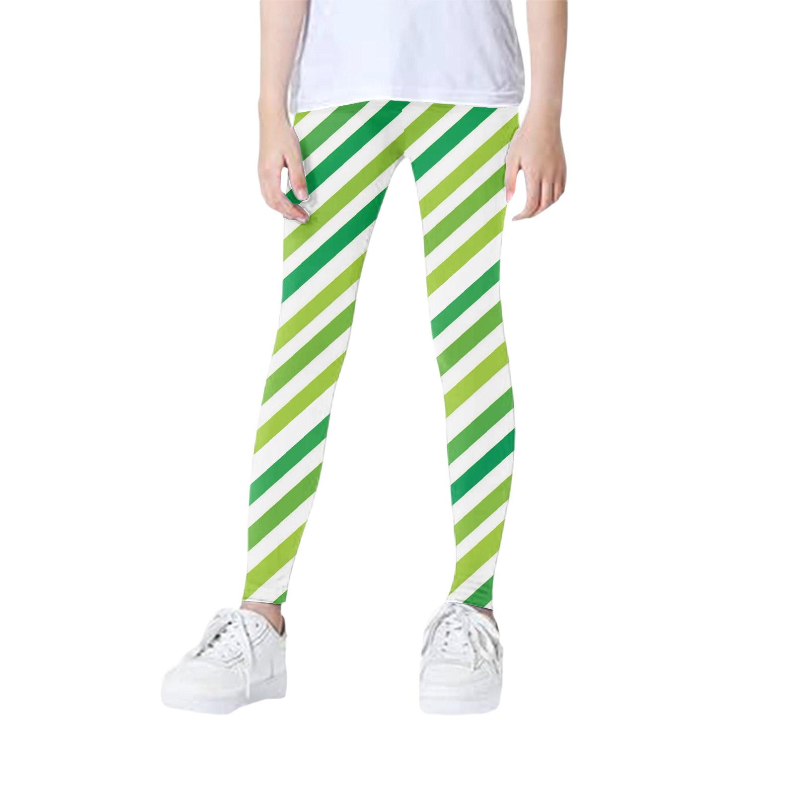 

Girls Slim Fit Leggings - Color Base Layer Pants 100 зелений