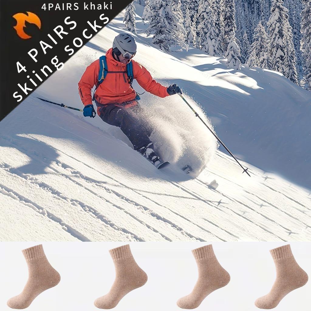 Calcetines para HOMBRE Térmicos Cálidos Invierno Nieve Calcetines Acogedores Tripulación Cabaña Cómodos Mujeres Calcetines de Trabajo Paquete
