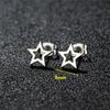 Kleine Edelstahl-Ohrringe Geometrisch Damen Herren Minimalistisch Rund Herz Mond Stern Ohrstecker Dreieck Pendientes Geschenk