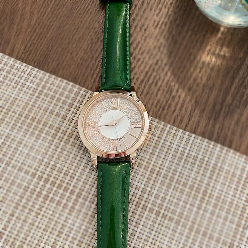 Sky Tower Simple Quicksand 520 Watch Schoolgirl Vintage Roman Scale Ladies Quartz Waterproof Watch 19003