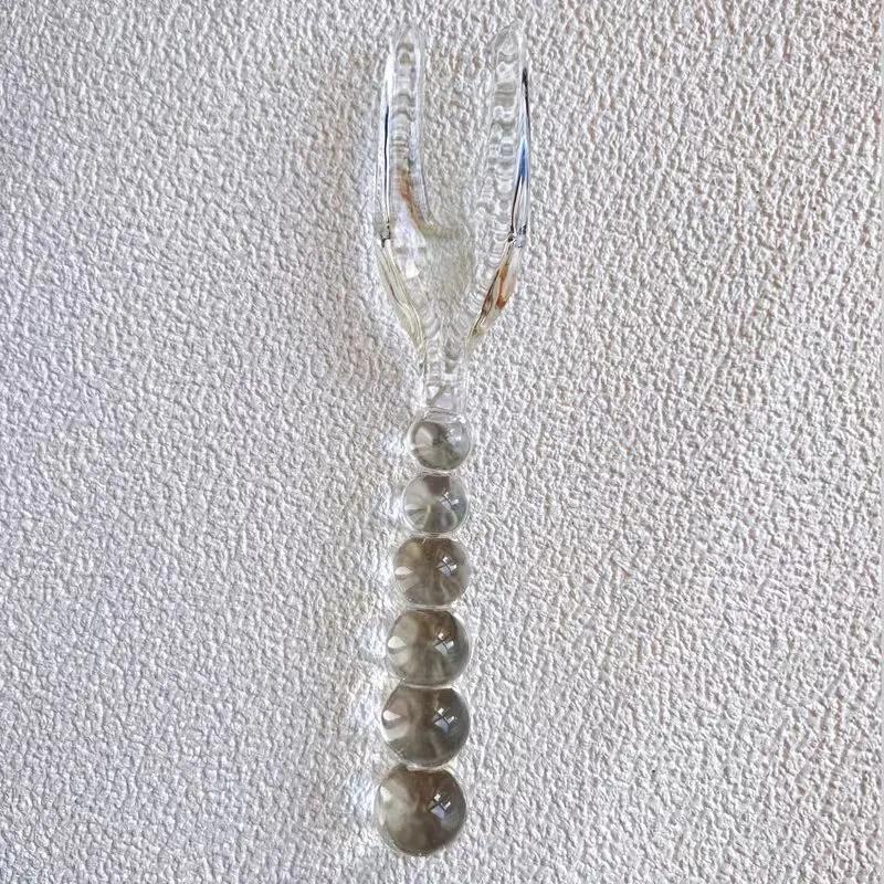 

Легкий Прозорий Скляний Набір Посуду Набір Столових Приборів Вилка Ложка Столові Прибори Для Чаю Салатна Вилка Фруктова Морозиво Скляна Ложка Для Їжі