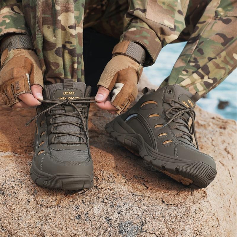 Hiking Shoes Men Boots Outdoor Anti-slip Comfortable Combat Men Boots Sports Wear-resistant  Mens Casual Shoes Ankle Boots