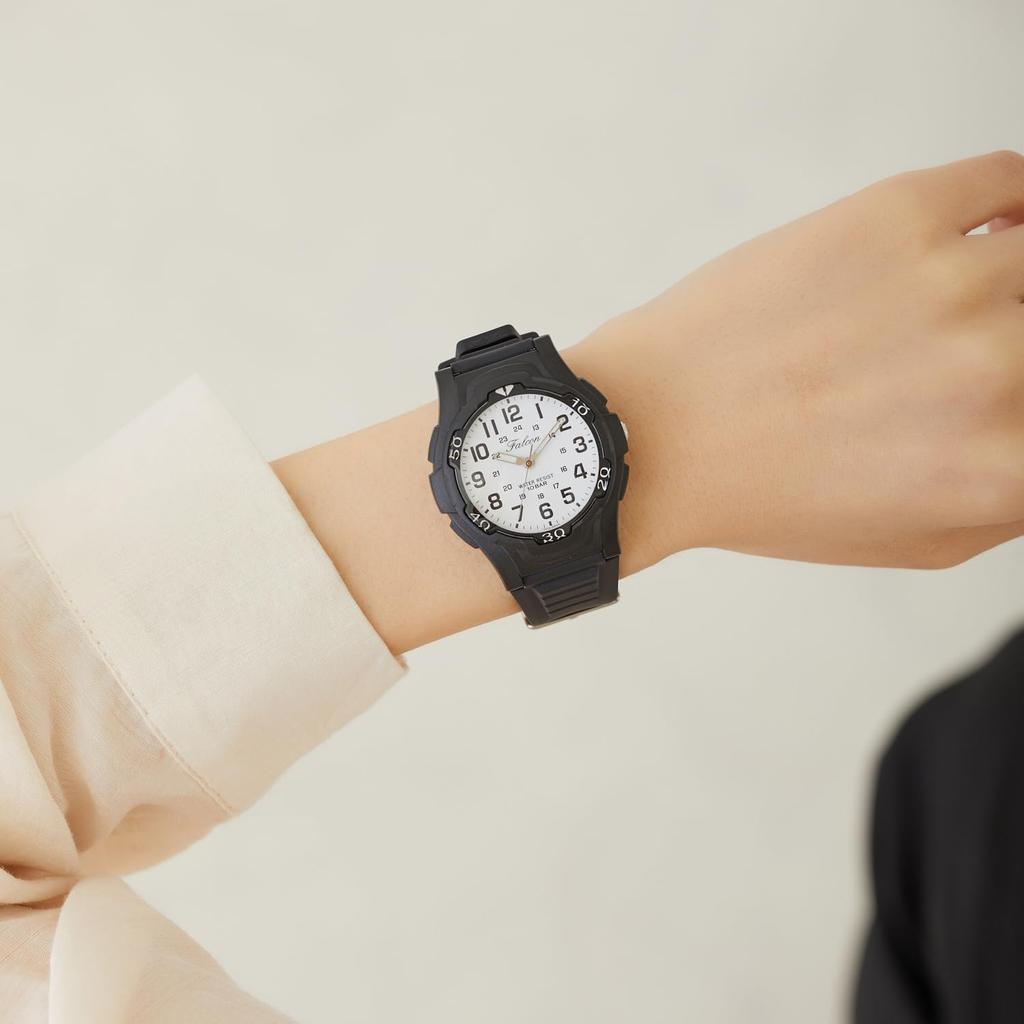 Montre Analogique 10 ATM Étanche Polyuréthane Blanc [Citizen Q&Q], Résistante, Bracelet, V31A-500VK, Homme,