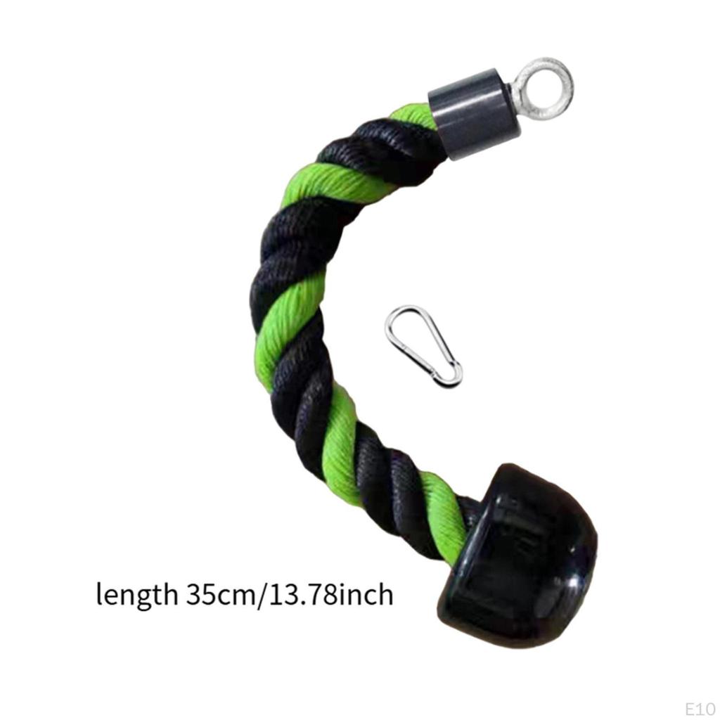 Single Grip Tricep Rope Durability Heavy Duty for Push Down Shoulder Forearm Black