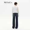 MO&Co. Women's Tencel Blend High-Waisted Straight Wide-Leg Denim Jeans