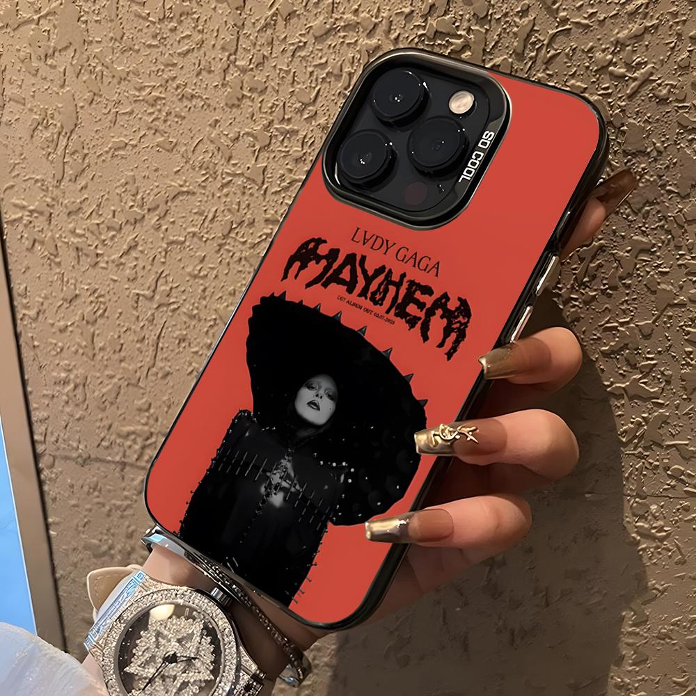 LADY-GAGA -MAYHEM Phone Case For 17 Air IPhone 16 Pro Max 15 14 Plus 12 13 X XS Max 11 Colorful Silver Cover