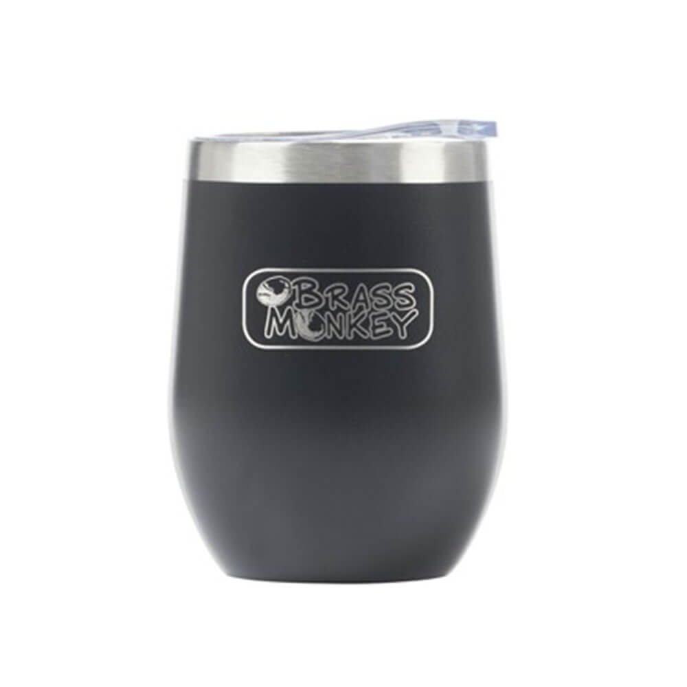 Messing Affe Messing Affe Edelstahlbecher mit Deckel (350 ml) schwarz