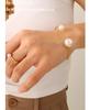 Korean Style Non-fading Faux Pearl Bracelet for Women, Exquisite 18K Gold-Plated Titanium Steel.