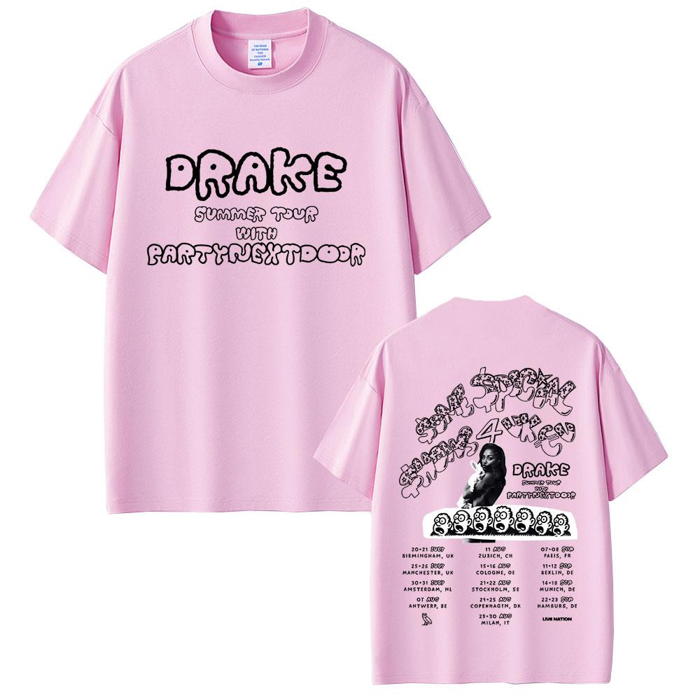 Tricou Rapper Drake Turneu Europa cu Partynextdoor 2025 SSS4U Some Sexy Songs 4 U tricouri Bărbați Femei Hip Hop Fashion Tricouri