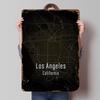 Los Angeles City Map Tinplate Poster Custom Wall Art Vintage Metal Signs Retro Tin Plaque for Home Decor Living Room House Items